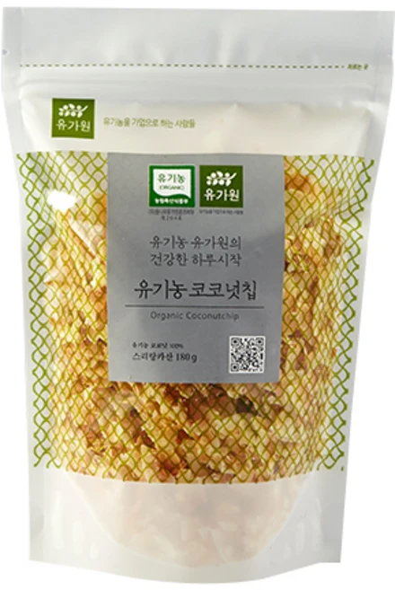 유가원 유기농 코코넛칩, 180g, 1개 - 쿠팡