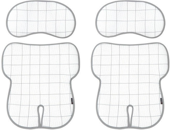 마니또 유아 주니어 겸용 클린 카시트용 쿨시트 2세트, 모던체크 그레이, 2개