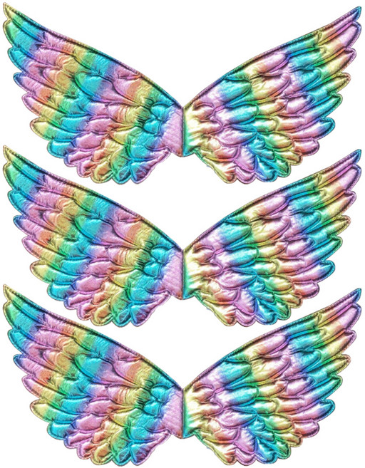 LivingDA 角色扮演專用海綿天使翅膀, 彩虹, 3個