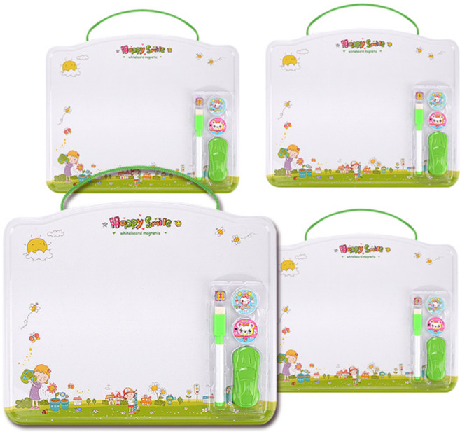 BlueMato 迷你磁鐵白板 綠色 4入