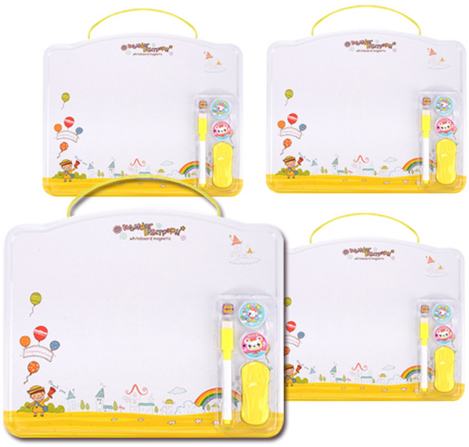 Bluemato 迷你磁吸白板 黃色 4入