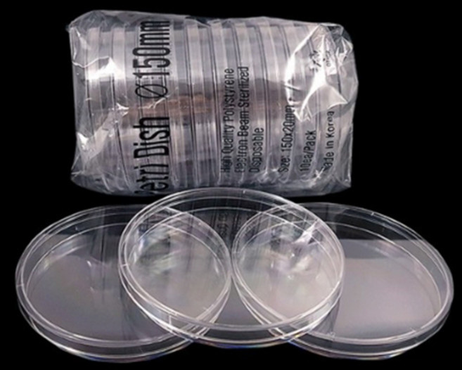 멸균 투명 플라스틱 페트리디쉬 샬렛 실험 도구 140 x 15 mm, 10개