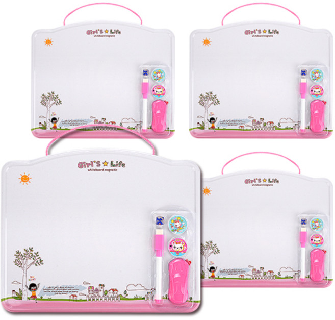 Bluemato 迷你磁性白板 粉紅色 4入