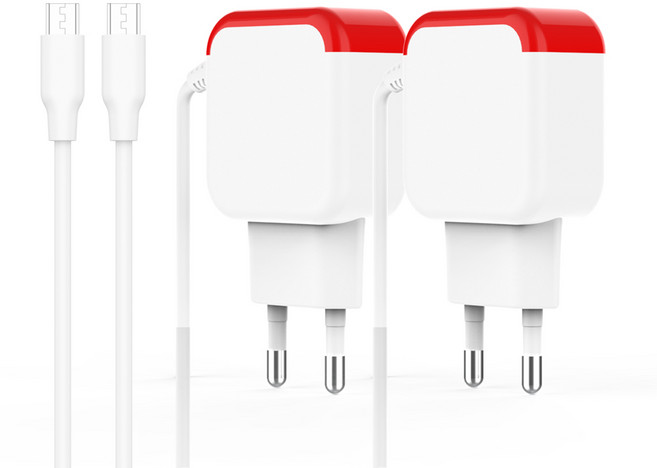 SPEEDY 일체형 가정용 충전기 5핀 MAX2500, 화이트, 2개