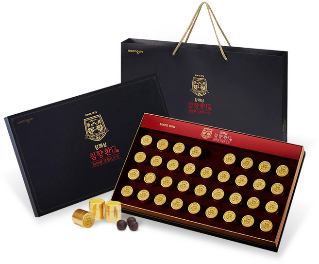 웅진 장쾌삼 침향환 17 3.75g x 35p + 쇼핑백, 131.25g, 1세트