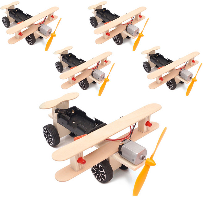 티처스 STEAM 과학교구 나무 활주비행기 DIY 만들기 세트 F-12A, 5세트