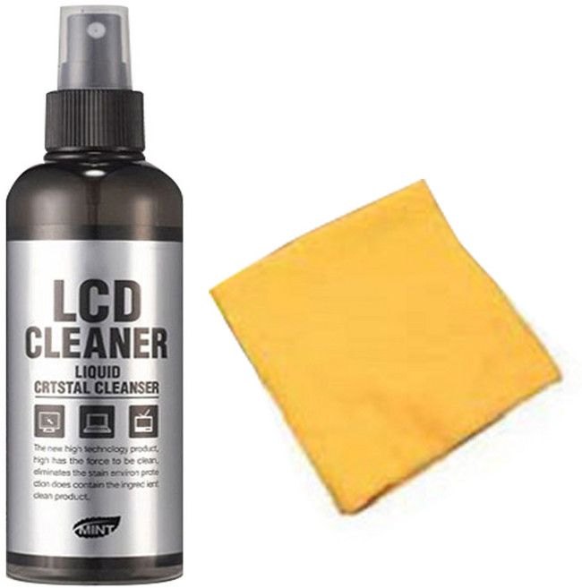 MINT LCD 클리너 + 극세사 융, 200ml, 1세트
