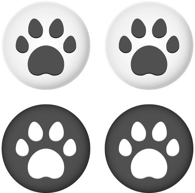 호후 닌텐도 스위치 / 스위치 라이트 실리콘 조이스틱 커버 그레이, 4개