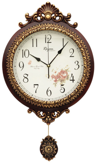 모라토 무소음 벽걸이 추시계, 골드