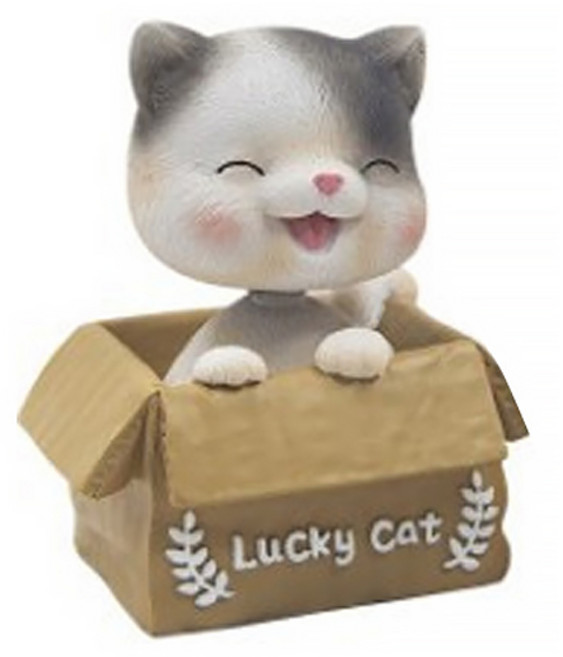 블럭마트 차량용 고양이 흔들인형, type1, 1개