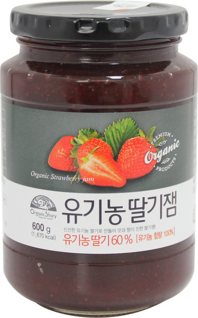 OrganicStory 유기농 딸기잼, 600g, 1개