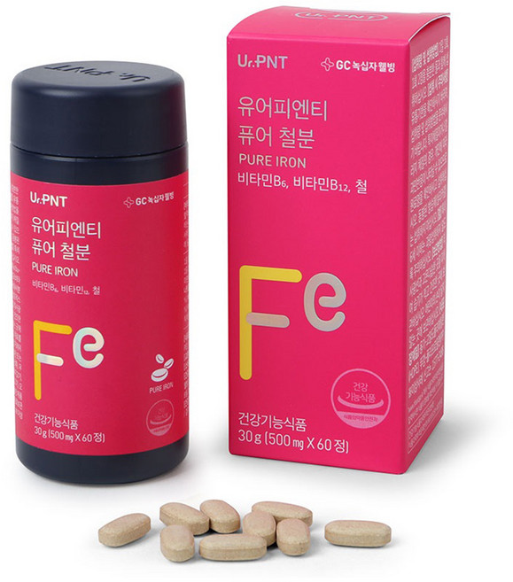 GC녹십자웰빙 유어피엔티 퓨어 철분, 60정, 1개