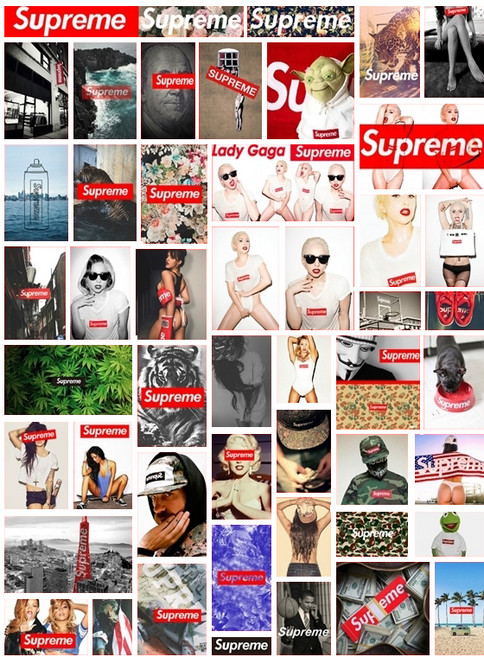 슈프림 스트릿 감성 캠핑스티커 50종 세트, 혼합색상, 1세트