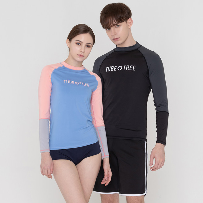 튜브트리 에이치머스 키델리 소매 커플 래쉬가드 상의