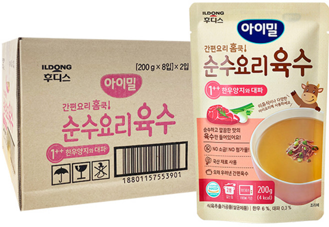 아이밀 홈쿡 순수요리 육수 200g, 16개