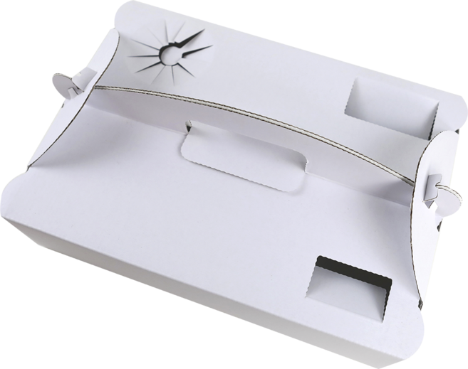 무지 손잡이형 치킨박스, 화이트, 100개