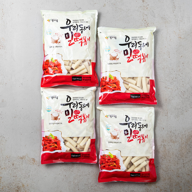 우리동네 밀떡볶이, 1kg, 4개
