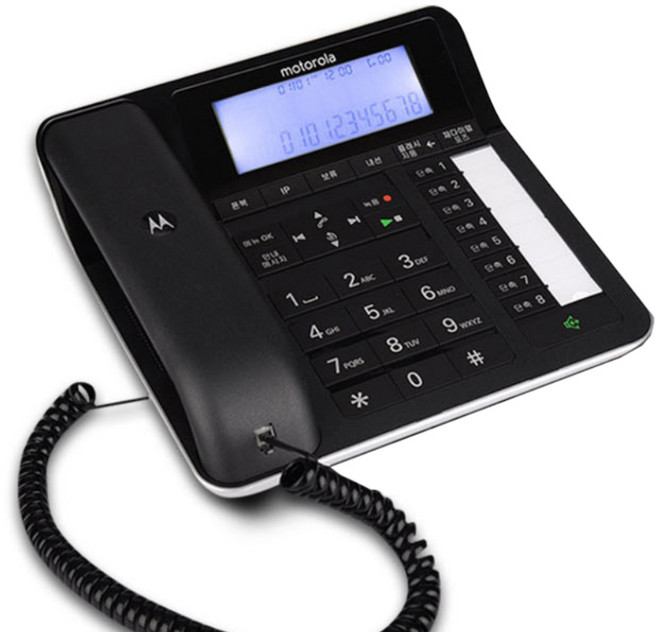 모토로라 자동응답 유선전화기 블랙, C7201M(블랙)