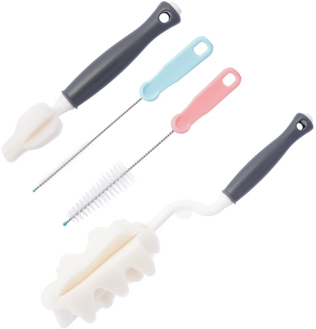 닥터브라운 옵션스 플러스 젖병브러쉬 앤 클리닝 브러쉬 세트, 1세트, 그레이 - 쿠팡