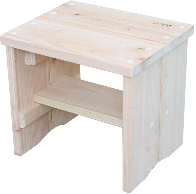 안스하우스 편백나무 히노끼 튼튼 목욕의자 대형, 1개