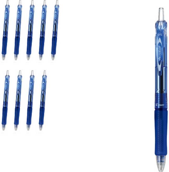 PILOT 百樂 Acroball 百樂150油性原子筆 0.5mm BAB-15EF, 藍色(藍芯), 10個