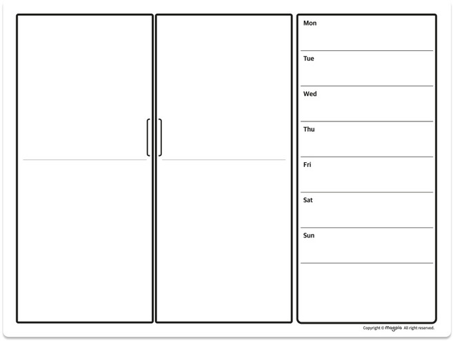 마그보드 푸드플래너 고무자석 화이트보드