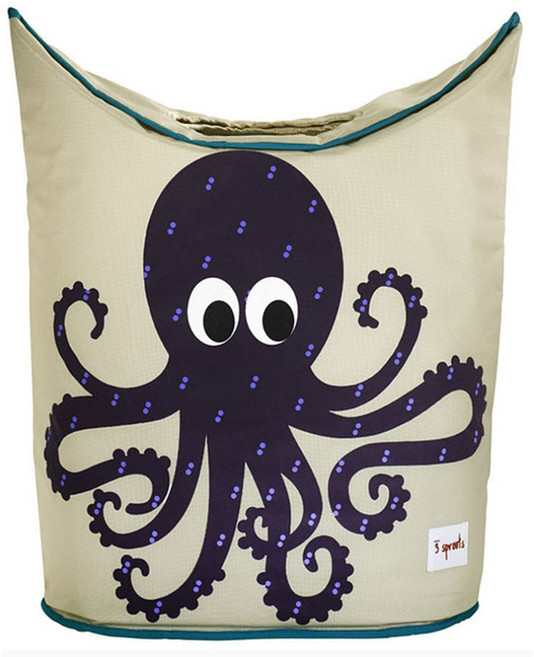 3스프라우츠 빨래 세탁 바구니, 문어, 1개