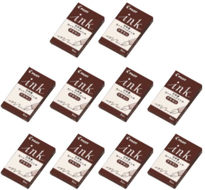 파이롯트 잉크 카트리지 IRF-5S, 브라운, 50개