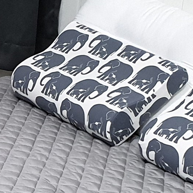 고니자니 메모리폼 스탠다드 성인 경추베개, 엘레판티 그레이, 1개