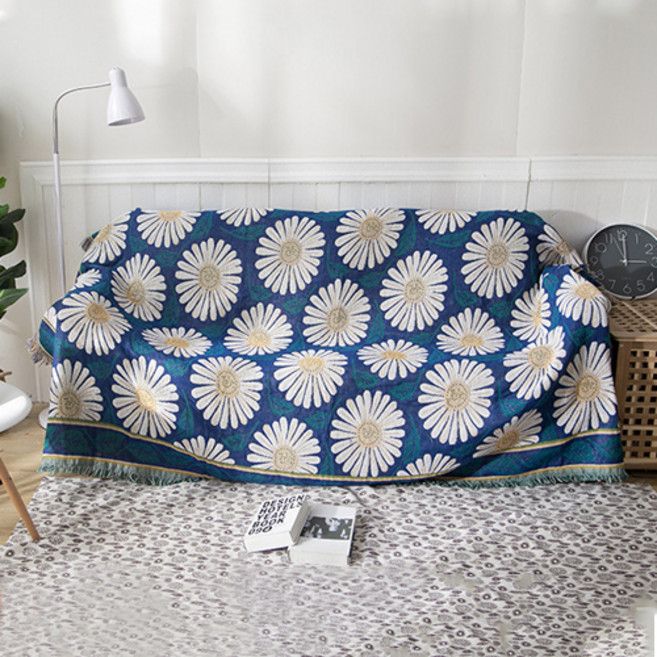 The Flow 歐式風格雙面花卉沙發罩毯, 混合色, 1個