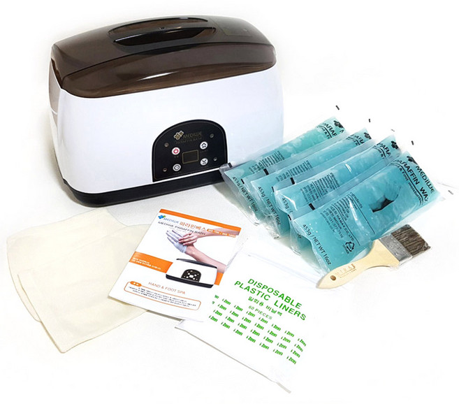 메디위 온도 조절 예약 기능 파라핀 베스 WE-1000 + 기본왁스 4p + 손 커버 + 발 커버 + 전용 붓 세트, 1개