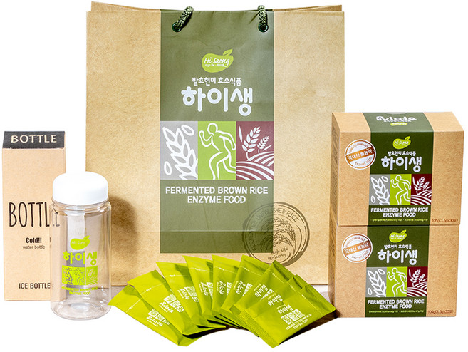 하이생 발효현미 효소 환 + 고급보틀 + 쇼핑백, 1세트