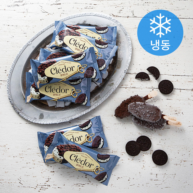 끌레도르 쿠키앤크림바 아이스밀크 (냉동), 90ml, 8개입, 1개