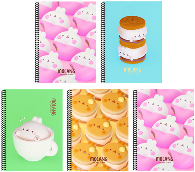 몰랑이 스프링 연습장 70매, 랜덤발송, 5개