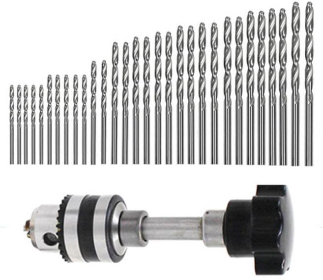 OON 핸드 드릴척 + 드릴날 25종 세트, 1세트