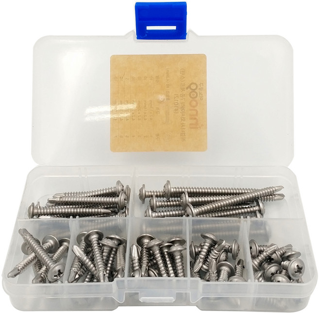 이노공구 스텐 직결나사 와셔머리 7종 세트 1012, 1세트