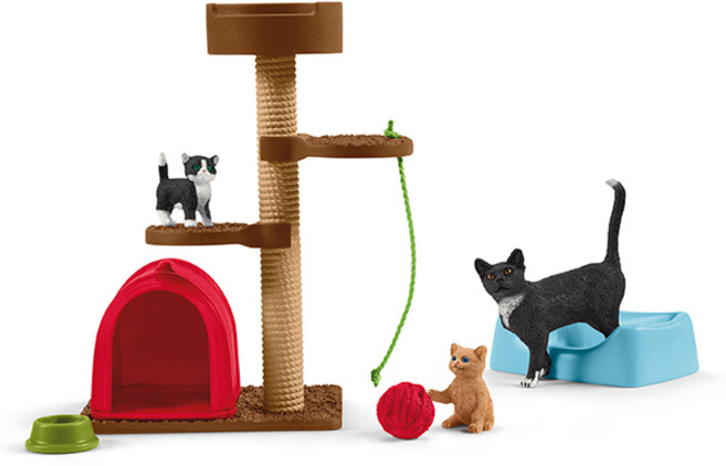 슐라이히 고양이 놀이 시간 피규어 SL42501, 1개