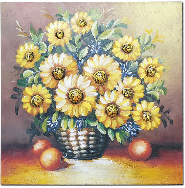 해바라기 꽃 바구니 그림 액자 33JC06, 혼합색상