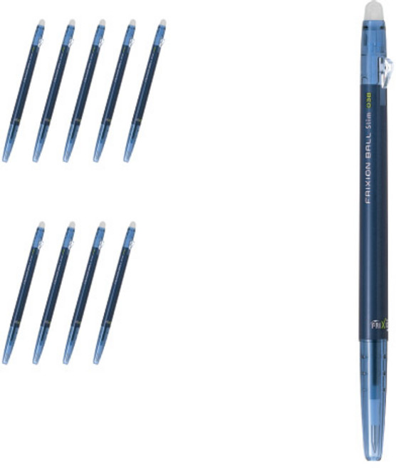 파이롯트 프릭션 볼 슬림 볼펜 0.38mm LFBS-18UF, 블루블랙, 10개