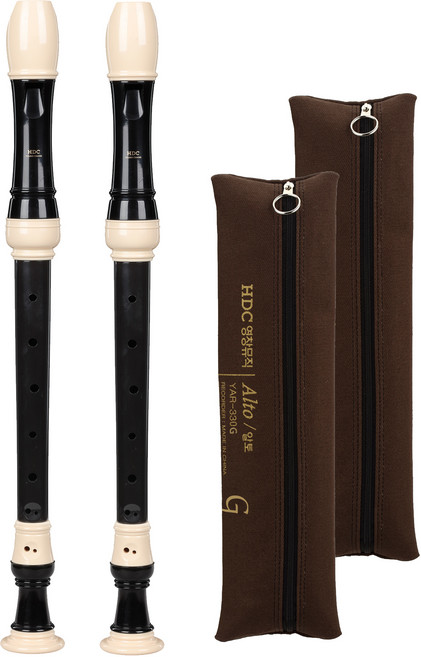 베리뮤직 인효 12000 알토 리코더 G 3p, 검정, 2개