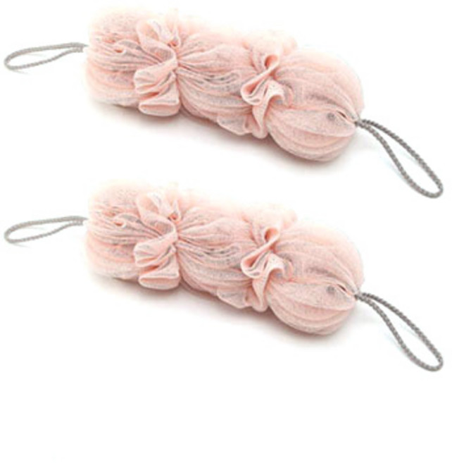 네이처안 롱 샤워볼, 핑크, 1개입, 2개