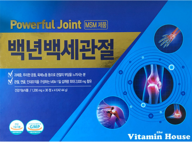 비타민하우스 백년백세관절 MSM, 4개, 36g