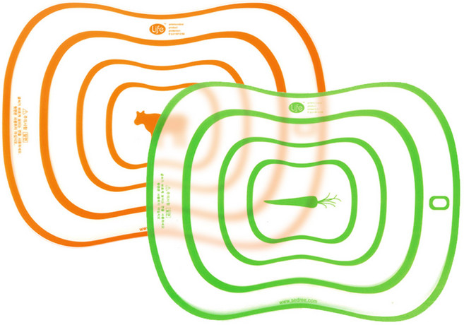 새드리 LIFE 살균 항균 쿡아이콘 시트도마 중 2종 세트, 1세트, 도마 채소용 + 육류용