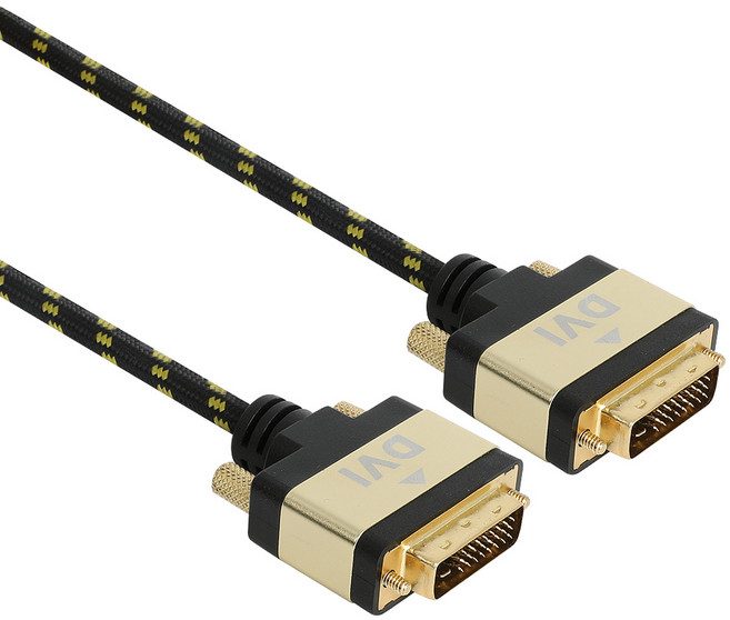 넥시 DVI D 듀얼 모니터 케이블 파인골드, 1개, 5m