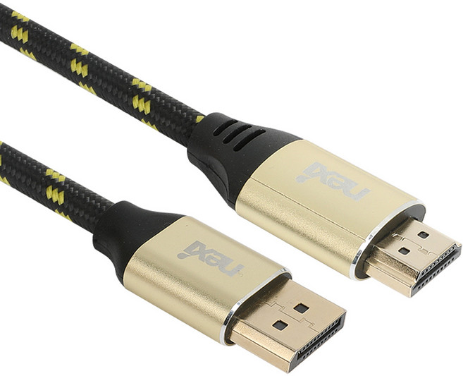 넥시 4K DP to HDMI 1.2V 케이블 파인골드, 1개, 2m