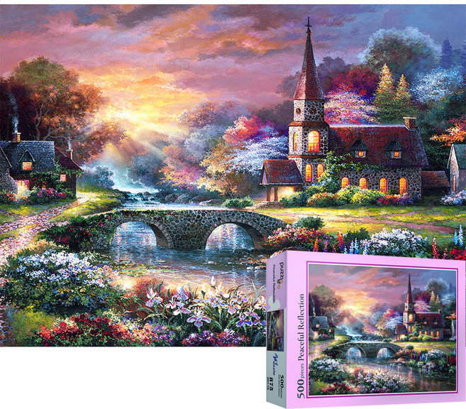 퍼즐라이프 평온의 노을 직소퍼즐 PL875, 500피스, 혼합색상, 1개