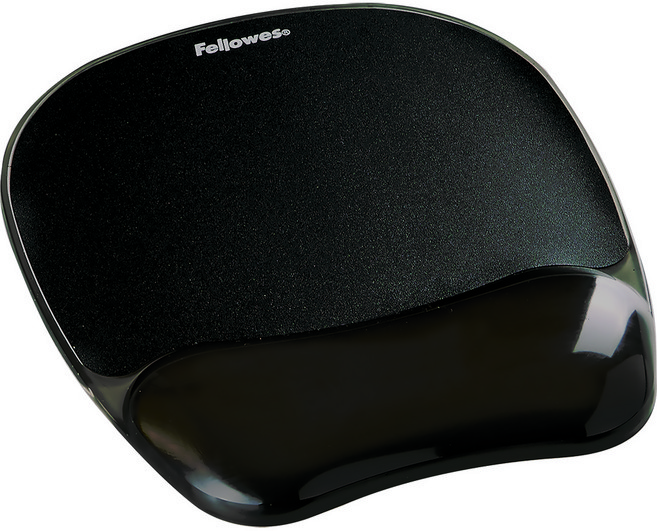 펠로우즈 마이크로밴 크리스탈 젤 마우스패드, 블랙, 1개