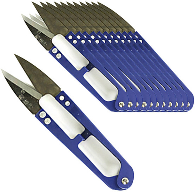 쪽가위 108mm, 블루, 12개