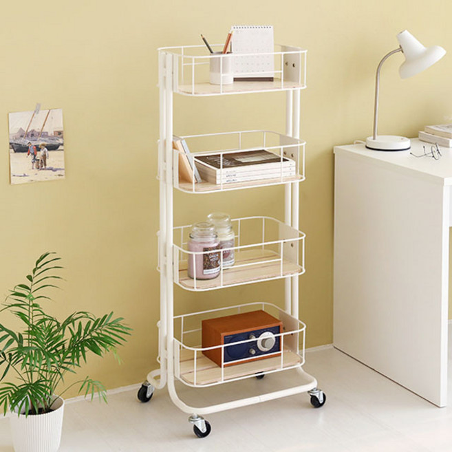 마켓비 세스나 트롤리 카트, 화이트, 4단