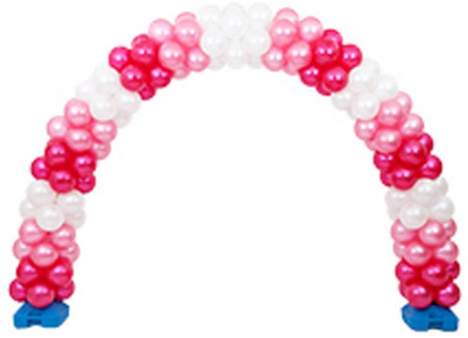 조이파티 풍선아치 만들기 풍선만 핑크 스택 펄화이트 48p + 펄라이트핑크 52p + 펄푸치샤 52p 세트, 혼합색상, 1세트